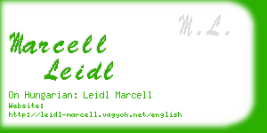 marcell leidl business card